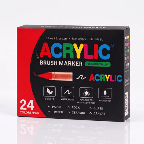 Pack de 24 feutres acryliques Qoloriqo