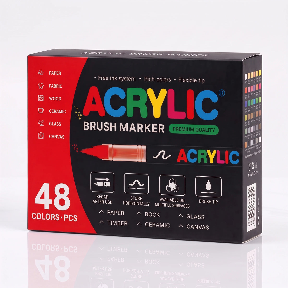 Pack de 48 feutres acryliques Qoloriqo