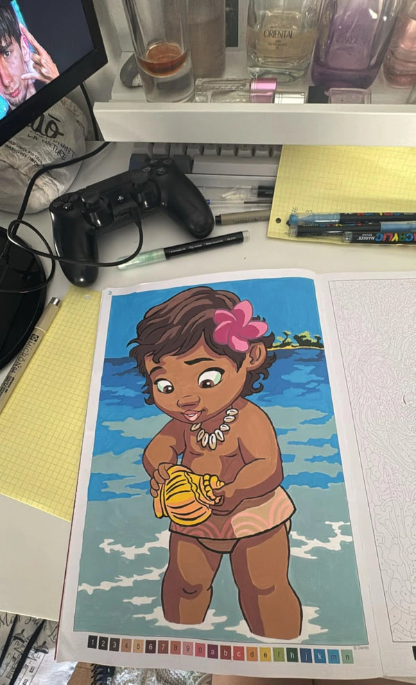 Coloriage réalisé par Marie avec les feutres acryliques Qoloriqo